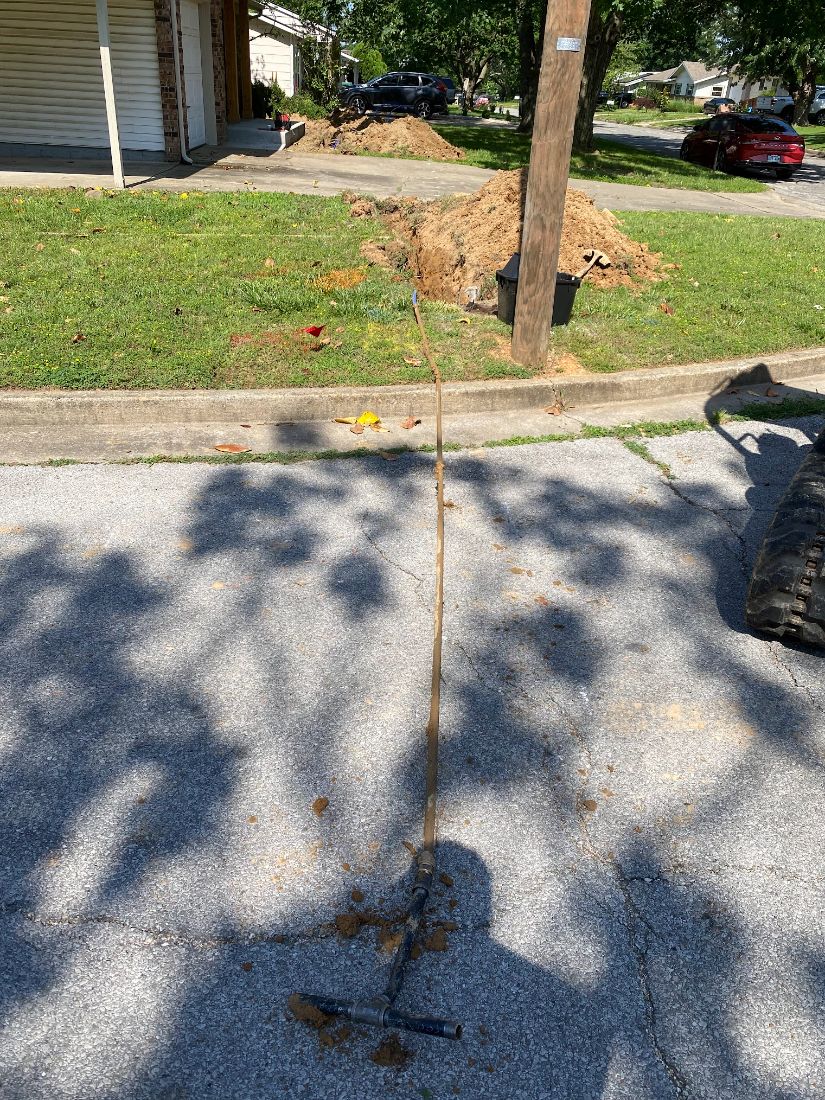 Trenchless directional boring for an underground utility line