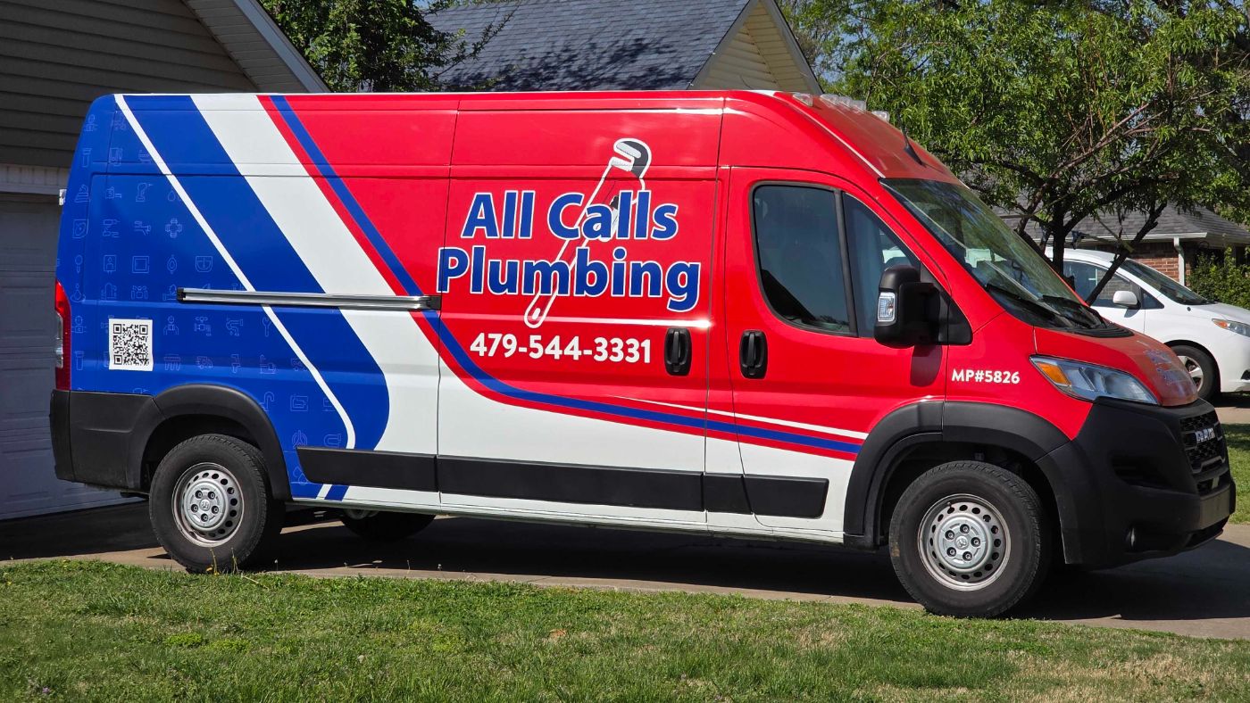 All Calls Plumbing service van in Northwest Arkansas